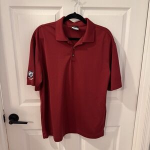 Nike Golf Fit Dry Burgundy, Men's Size L Short Sleeve Polo Shirt RCI Mid Alantic
